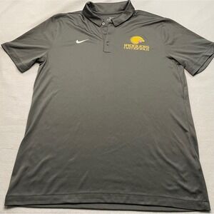 Nike Mens Iroquois Nationals Lacrosse Dri-FIT Polo Shirt Gray Large
